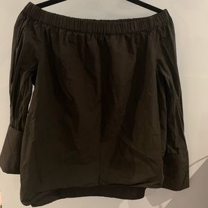 Zara Black Off the Shoulder Shirt